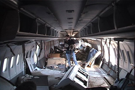 Hamilton Sterling in trashed plane